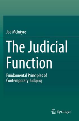 McIntyre | The Judicial Function | Buch | sack.de
