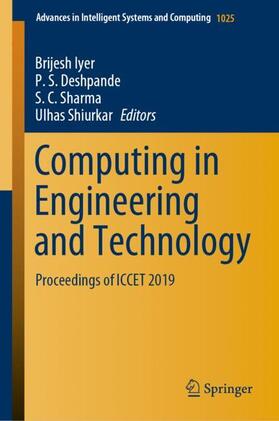 Iyer / Shiurkar / Deshpande | Computing in Engineering and Technology | Buch | 978-981-3295-14-8 | sack.de