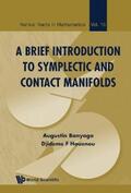 Banyaga / Houenou |  BRIEF INTRODUCTION TO SYMPLECTIC AND CONTACT MANIFOLDS, A | eBook | Sack Fachmedien