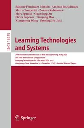 Fernández-Manjón / Mendes / Temperini |  Learning Technologies and Systems | eBook | Sack Fachmedien