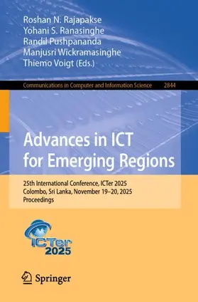 Rajapakse / Ranasinghe / Pushpananda |  Advances in ICT for Emerging Regions | Buch |  Sack Fachmedien