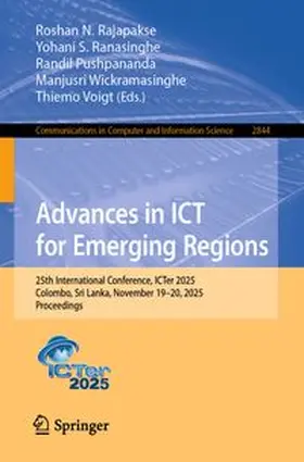 Rajapakse / Ranasinghe / Pushpananda |  Advances in ICT for Emerging Regions | eBook | Sack Fachmedien