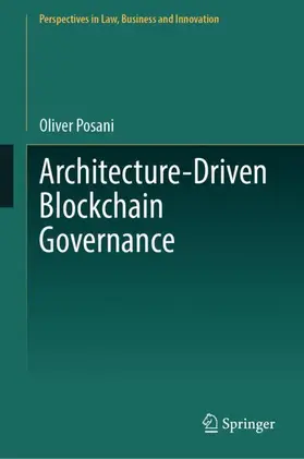 Posani |  Architecture-Driven Blockchain Governance | Buch |  Sack Fachmedien