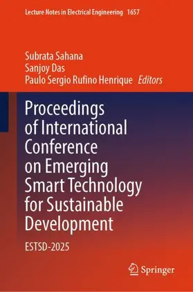 Sahana / Das / Henrique |  Proceedings of International Conference on Emerging Smart Technology for Sustainable Development | Buch |  Sack Fachmedien