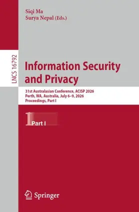 Ma / Nepal |  Information Security and Privacy | Buch |  Sack Fachmedien