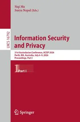 Ma / Nepal | Information Security and Privacy | E-Book | www.sack.de