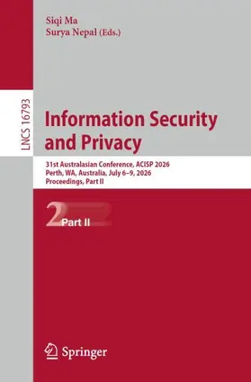 Ma / Nepal |  Information Security and Privacy | Buch |  Sack Fachmedien
