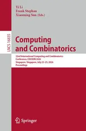 Li / Stephan / Sun | Computing and Combinatorics | E-Book | www.sack.de