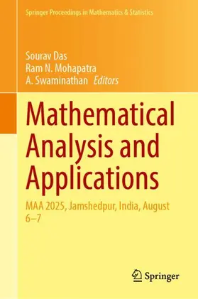 Das / Mohapatra / Swaminathan |  Mathematical Analysis and Applications | Buch |  Sack Fachmedien