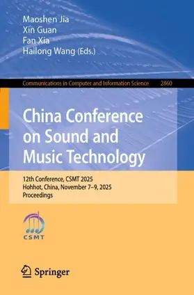 Jia / Guan / Xia |  China Conference on Sound and Music Technology | Buch |  Sack Fachmedien