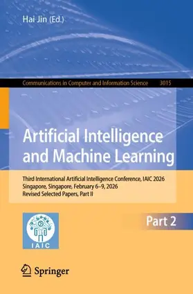 Jin |  Artificial Intelligence and Machine Learning | Buch |  Sack Fachmedien