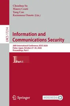 Su / Conti / Cao | Information and Communications Security | E-Book | www.sack.de