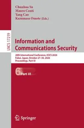 Su / Conti / Cao |  Information and Communications Security | eBook | Sack Fachmedien