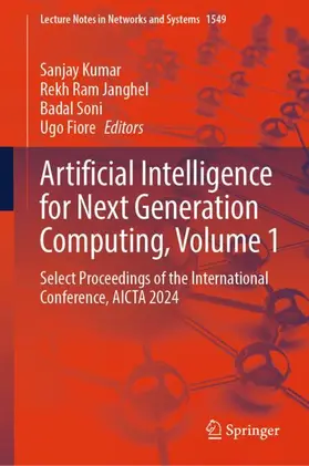 Kumar / Janghel / Soni |  Artificial Intelligence for Next Generation Computing, Volume 1 | Buch |  Sack Fachmedien
