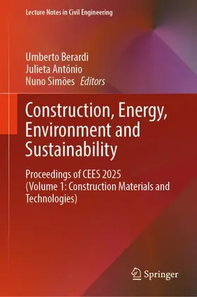 Berardi / António / Simões |  Construction, Energy, Environment and Sustainability | Buch |  Sack Fachmedien