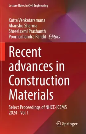 Venkataramana / Sharma / Prashanth | Recent advances in Construction Materials | Buch | 978-981-952025-1 | www.sack.de
