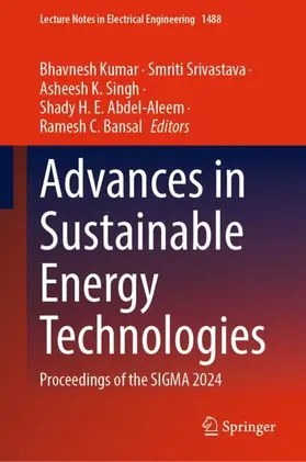 Kumar / Srivastava / Singh |  Advances in Sustainable Energy Technologies | Buch |  Sack Fachmedien