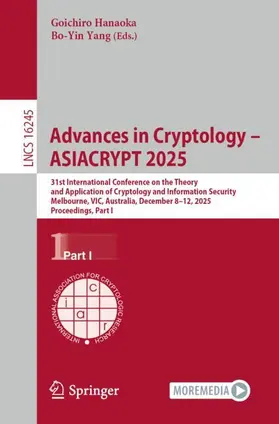Hanaoka / Yang |  Advances in Cryptology - ASIACRYPT 2025 | Buch |  Sack Fachmedien