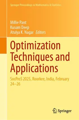 Pant / Deep / Nagar |  Optimization Techniques and Applications | Buch |  Sack Fachmedien