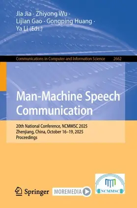 Jia / Wu / Gao |  Man-Machine Speech Communication | Buch |  Sack Fachmedien