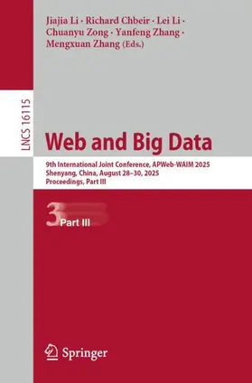 Li / Chbeir / Zong |  Web and Big Data | Buch |  Sack Fachmedien