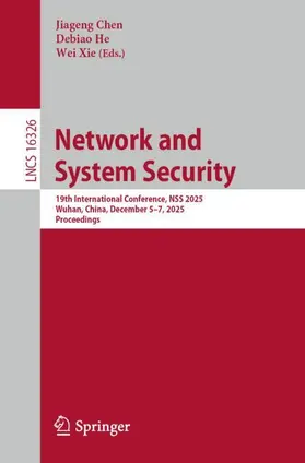 Chen / He / Xie |  Network and System Security | Buch |  Sack Fachmedien