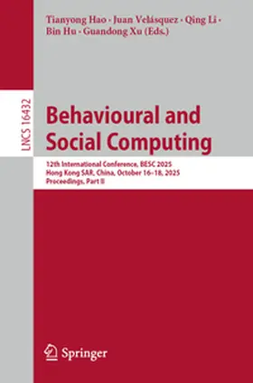 Hao / Velásquez / Li |  Behavioural and Social Computing | eBook | Sack Fachmedien