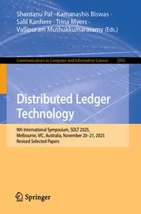 Pal / Biswas / Kanhere |  Distributed Ledger Technology | eBook | Sack Fachmedien