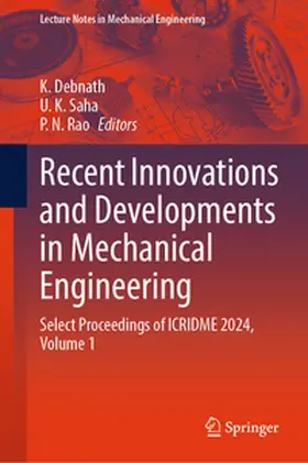 Debnath / Saha / Rao |  Recent Innovations and Developments in Mechanical Engineering | eBook | Sack Fachmedien