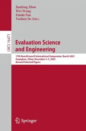 Zhan / Wang / Fan |  Evaluation Science and Engineering | Buch |  Sack Fachmedien