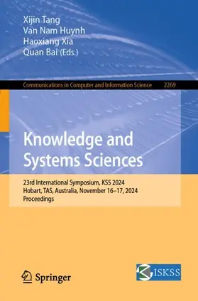 Tang / Bai / Huynh |  Knowledge and Systems Sciences | Buch |  Sack Fachmedien
