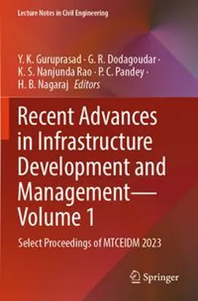 Guruprasad / Dodagoudar / Rao |  Recent Advances in Infrastructure Development and Management - Volume 1 | Buch |  Sack Fachmedien