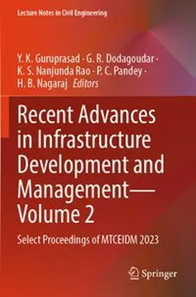 Guruprasad / Dodagoudar / Rao |  Recent Advances in Infrastructure Development and Management - Volume 2 | Buch |  Sack Fachmedien