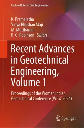 Premalatha / Robinson / Maji |  Recent Advances in Geotechnical Engineering, Volume 1 | Buch |  Sack Fachmedien