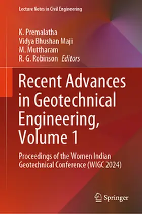 Premalatha / Maji / Muttharam |  Recent Advances in Geotechnical Engineering, Volume 1 | eBook | Sack Fachmedien