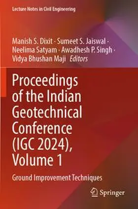 Dixit / Jaiswal / Satyam |  Proceedings of the Indian Geotechnical Conference (IGC 2024), Volume 1 | Buch |  Sack Fachmedien