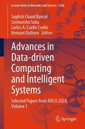 Bansal / Saha / Coello |  Advances in Data-driven Computing and Intelligent Systems | Buch |  Sack Fachmedien