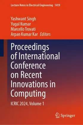 Singh / Kumar / Trovati |  Proceedings of International Conference on Recent Innovations in Computing | Buch |  Sack Fachmedien
