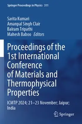 Kumari / Singh / Tripathi |  Proceedings of the 1st International Conference on Materials and Thermophysical Properties | Buch |  Sack Fachmedien
