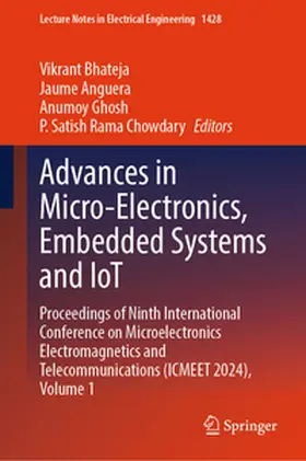 Bhateja / Anguera / Ghosh |  Advances in Micro-Electronics, Embedded Systems and IoT | eBook | Sack Fachmedien