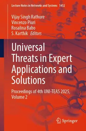 Rathore / Piuri / Babo |  Universal Threats in Expert Applications and Solutions | Buch |  Sack Fachmedien