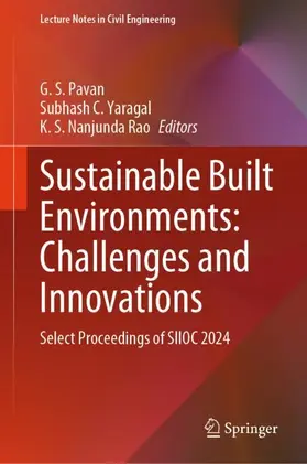 Pavan / Yaragal / Rao |  Sustainable Built Environments: Challenges and Innovations | Buch |  Sack Fachmedien