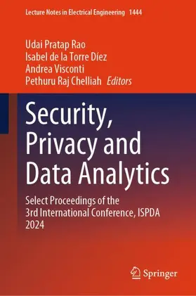 Rao / Torre Díez / Visconti |  Security, Privacy and Data Analytics | Buch |  Sack Fachmedien