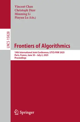 Chau / Dürr / Li | Frontiers of Algorithmics | E-Book | www.sack.de