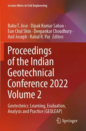 Jose / Sahoo / Pai |  Proceedings of the Indian Geotechnical Conference 2022 Volume 2 | Buch |  Sack Fachmedien