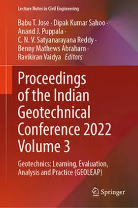 Jose / Sahoo / Puppala | Proceedings of the Indian Geotechnical Conference 2022 Volume 3 | E-Book | sack.de