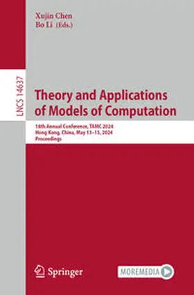 Chen / Li |  Theory and Applications of Models of Computation | eBook | Sack Fachmedien