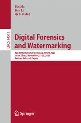 Ma / Li | Digital Forensics and Watermarking | E-Book | www.sack.de