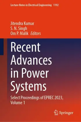 Kumar / Malik / Singh |  Recent Advances in Power Systems | Buch |  Sack Fachmedien