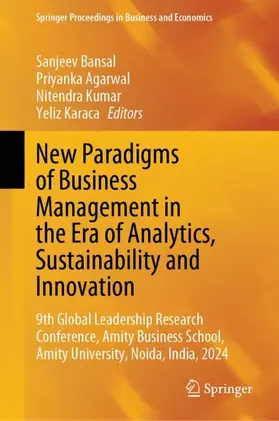 Bansal / Agarwal / Kumar |  New Paradigms of Business Management in the Era of Analytics, Sustainability and Innovation | Buch |  Sack Fachmedien